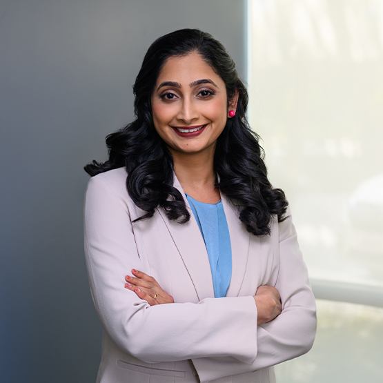 Close-up of Dr. Gaddam smiling